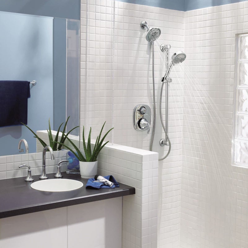 Moen Eco-Performance Chrome Four-Function Removable Handheld Showerhead with 69-Inch-Long Hose and Wall-Mounted Slide Bar, 3667EP - Image 2